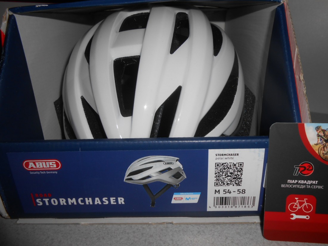 Шолом ABUS StormChaser M (54 - 58 см) Polar White - 6700 грн