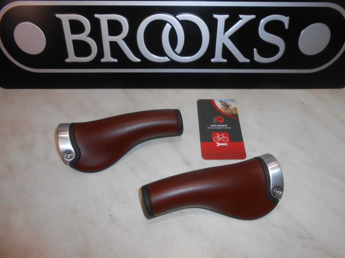 Комфортні шкіряні Brooks Ergon GP1 коричневі 130-130 мм - 4300 грн