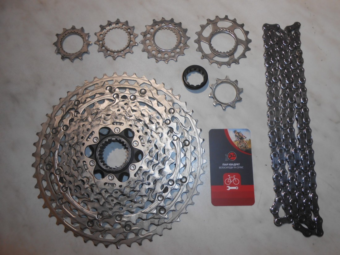 Касета + ланцюг Shimano Deore CS-M6100 для 12 шв - 2000 грн