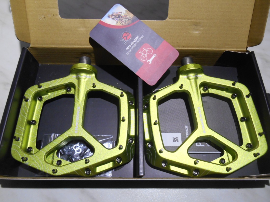 Педалі Race Face Atlas 22, колір зелений - 6500 грн