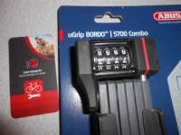 Велозамок ABUS BORDO 5700 UGRIP COMBO BLACK SH, чорний - 3598 грн