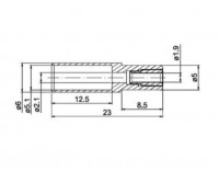 Кінцевик кожуха гальи Jagwire CM009B-J, алюміній - 10 грн